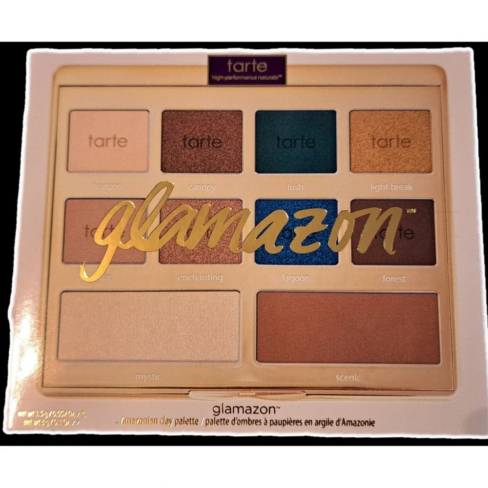 Tarte Glamazon Amazonian Clay Eyeshadow Palette, 10 Shades New in Box